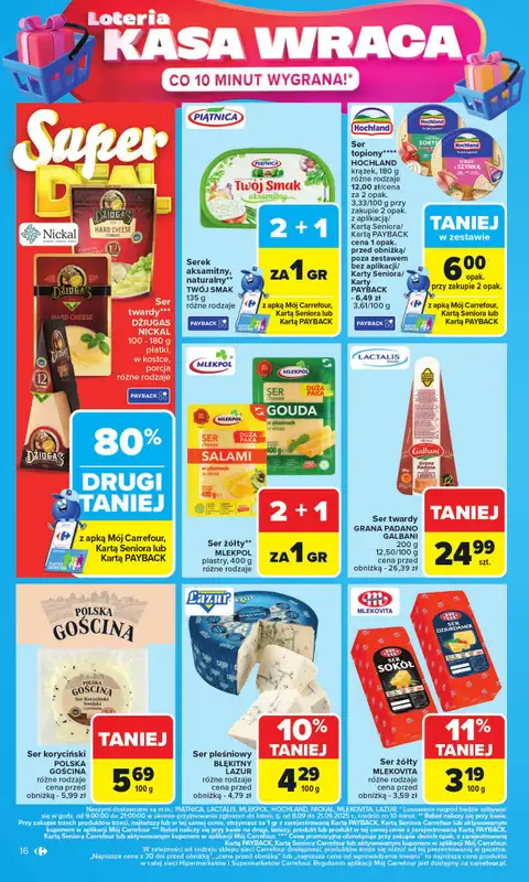 Carrefour - gazetka promocyjna Gazetka Carrefour od poniedziałku od poniedziałku 08.09 do soboty 13.09 - strona 16