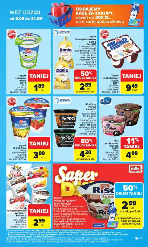 Carrefour - gazetka promocyjna Gazetka Carrefour od poniedziałku od poniedziałku 08.09 do soboty 13.09 - strona 19