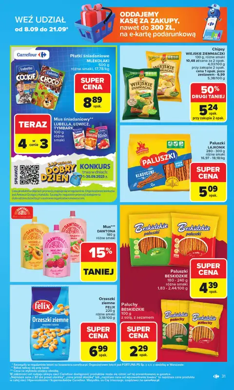 Carrefour - gazetka promocyjna Gazetka Carrefour od poniedziałku od poniedziałku 08.09 do soboty 13.09 - strona 31