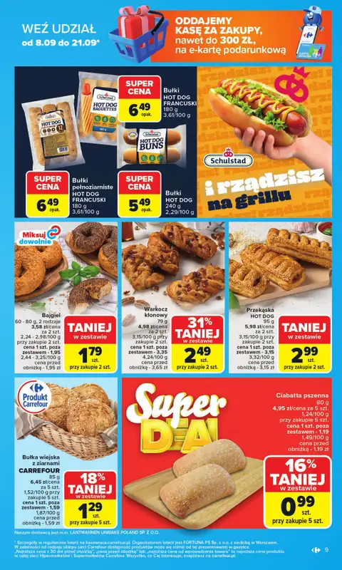 Carrefour - gazetka promocyjna Gazetka Carrefour od poniedziałku od poniedziałku 08.09 do soboty 13.09 - strona 9
