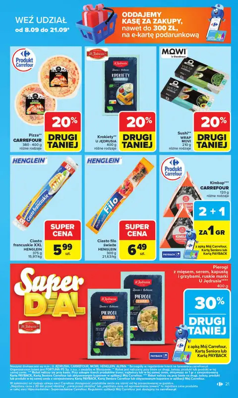 Carrefour - gazetka promocyjna Gazetka Carrefour od poniedziałku od poniedziałku 08.09 do soboty 13.09 - strona 21