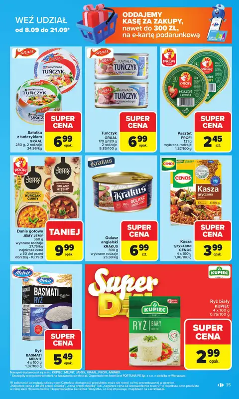 Carrefour - gazetka promocyjna Gazetka Carrefour od poniedziałku od poniedziałku 08.09 do soboty 13.09 - strona 35