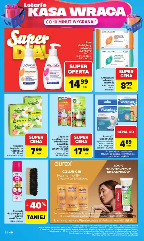 Carrefour - gazetka promocyjna Gazetka Carrefour od poniedziałku od poniedziałku 08.09 do soboty 13.09 - strona 52