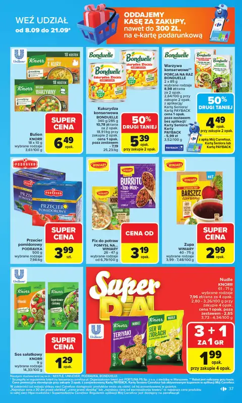 Carrefour - gazetka promocyjna Gazetka Carrefour od poniedziałku od poniedziałku 08.09 do soboty 13.09 - strona 37