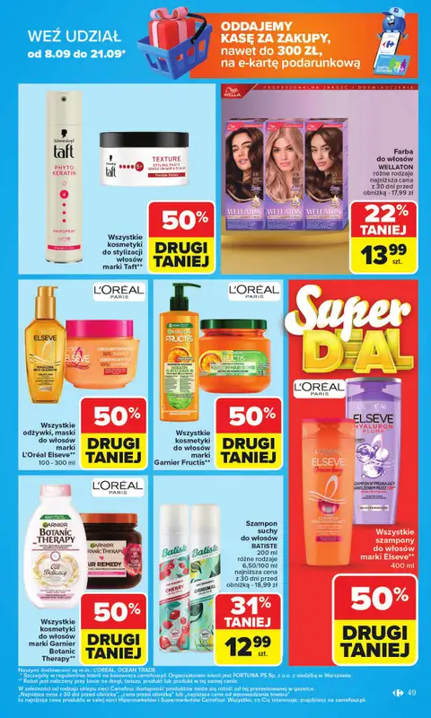 Carrefour - gazetka promocyjna Gazetka Carrefour od poniedziałku od poniedziałku 08.09 do soboty 13.09 - strona 49