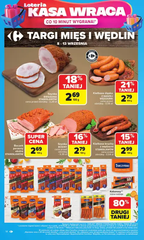 Carrefour - gazetka promocyjna Gazetka Carrefour od poniedziałku od poniedziałku 08.09 do soboty 13.09 - strona 14