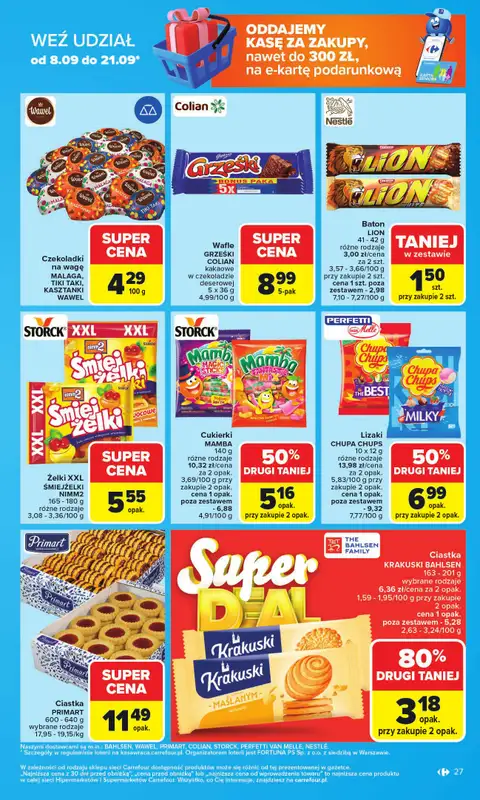 Carrefour - gazetka promocyjna Gazetka Carrefour od poniedziałku od poniedziałku 08.09 do soboty 13.09 - strona 27