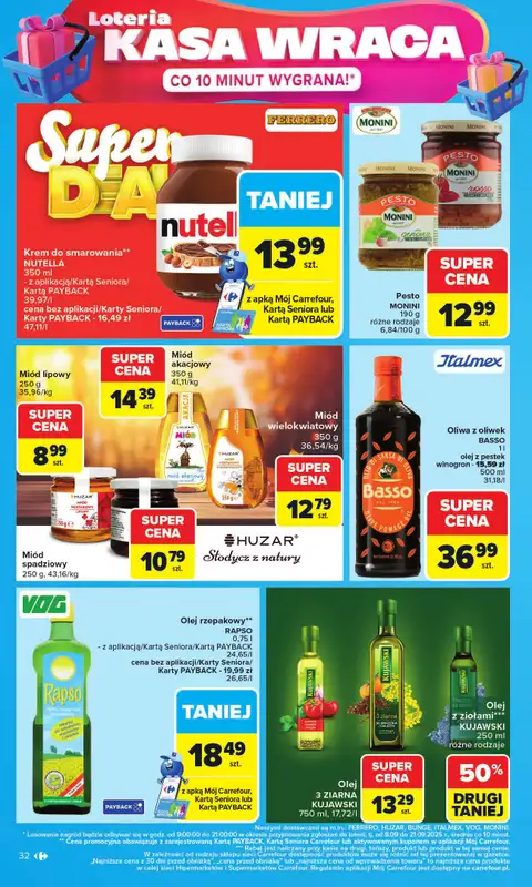 Carrefour - gazetka promocyjna Gazetka Carrefour od poniedziałku od poniedziałku 08.09 do soboty 13.09 - strona 32