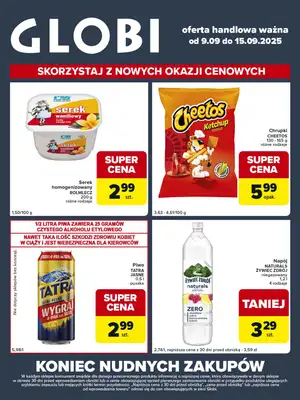 Globi - gazetka promocyjna Gazetka Globi od wtorku 09.09 do poniedziałku 15.09