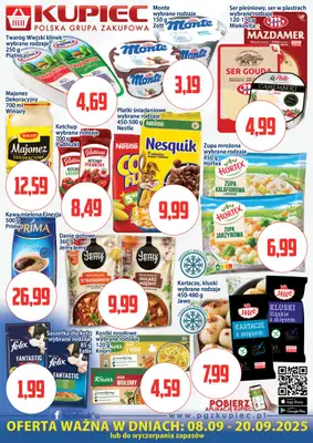 Kupiec - gazetka promocyjna Oferta plakatowa od poniedziałku 08.09 do soboty 20.09