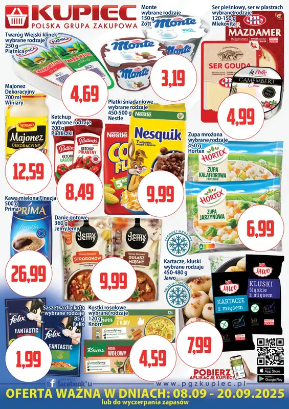 Kupiec - gazetka promocyjna Oferta plakatowa od poniedziałku 08.09 do soboty 20.09
