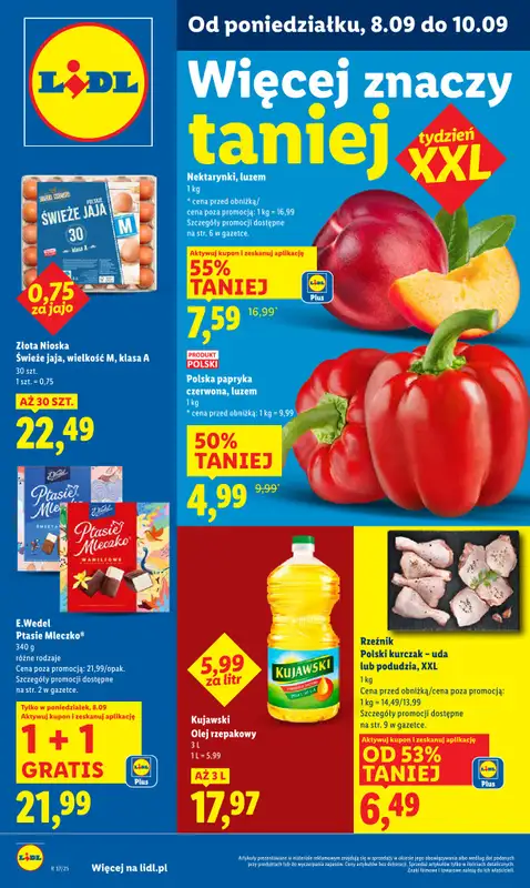Lidl - gazetka promocyjna Oferta od poniedziałku od poniedziałku 08.09 do środy 10.09