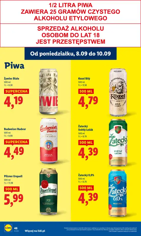 Lidl - gazetka promocyjna Oferta od poniedziałku od poniedziałku 08.09 do środy 10.09 - strona 50