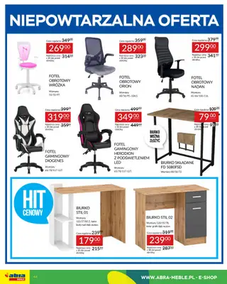Abra Meble - gazetka promocyjna Gazetka od wtorku 09.09 do wtorku 30.09 - strona 44 Abra Meble - gazetka promocyjna Gazetka od wtorku 09.09 do wtorku 30.09 - strona 44