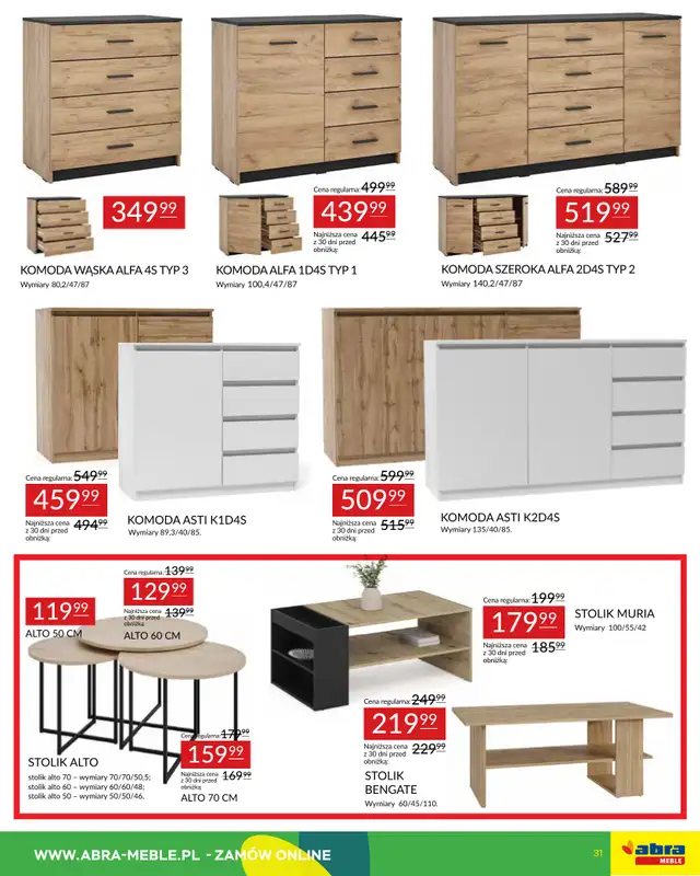 Abra Meble - gazetka promocyjna Gazetka od wtorku 09.09 do wtorku 30.09 - strona 31