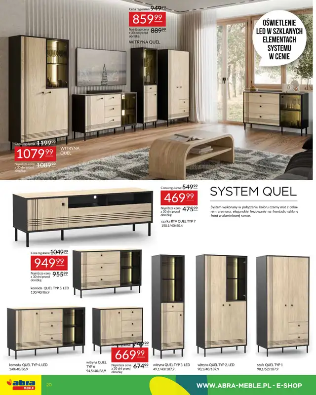 Abra Meble - gazetka promocyjna Gazetka od wtorku 09.09 do wtorku 30.09 - strona 20