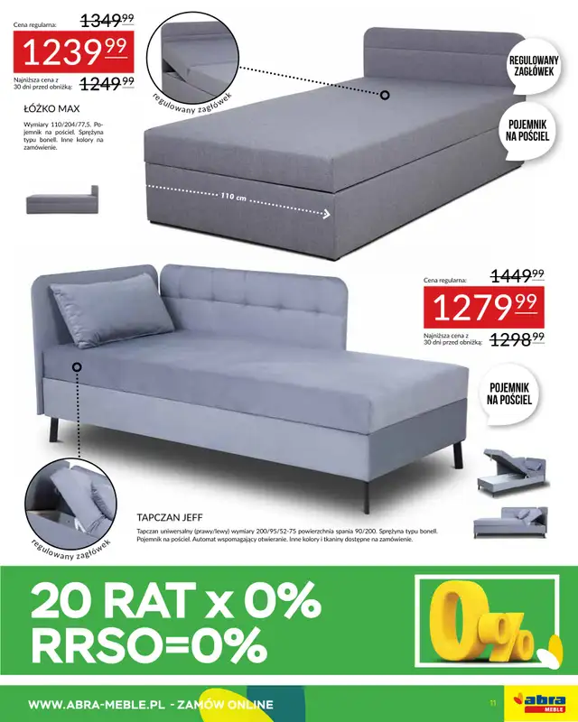 Abra Meble - gazetka promocyjna Gazetka od wtorku 09.09 do wtorku 30.09 - strona 11