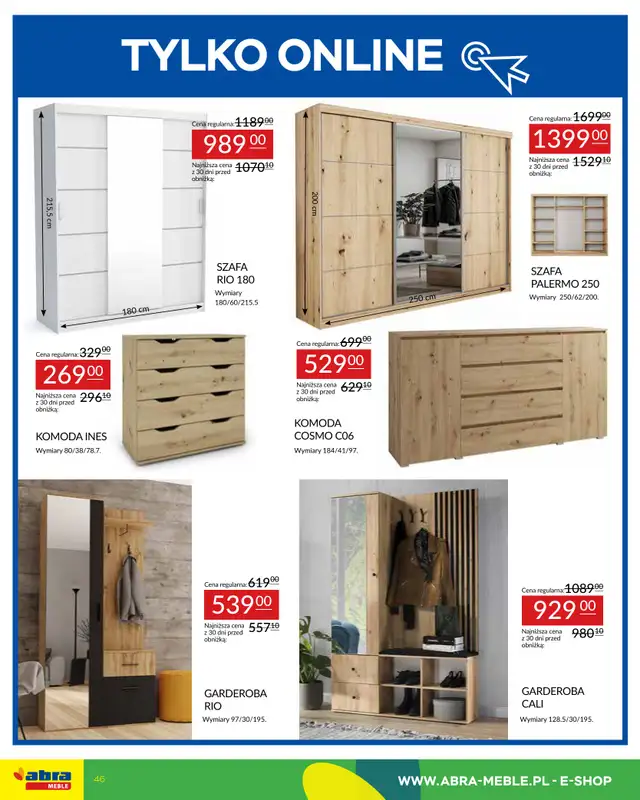 Abra Meble - gazetka promocyjna Gazetka od wtorku 09.09 do wtorku 30.09 - strona 46