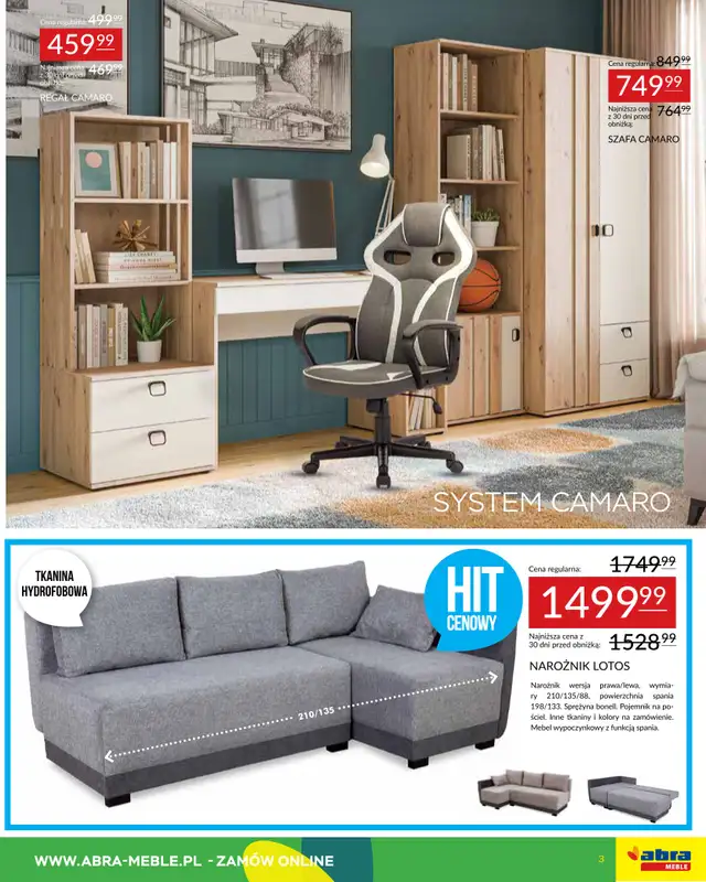 Abra Meble - gazetka promocyjna Gazetka od wtorku 09.09 do wtorku 30.09 - strona 3