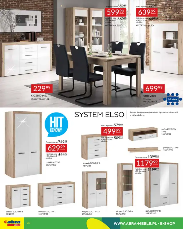 Abra Meble - gazetka promocyjna Gazetka od wtorku 09.09 do wtorku 30.09 - strona 26
