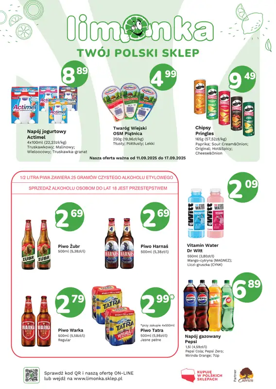 Limonka - gazetka promocyjna Plakat promocyjny od czwartku 11.09 do środy 17.09