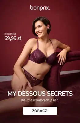 bonprix - gazetka promocyjna My Dessous Secrets - bielizna w kolorach jesieni od wtorku 09.09 do poniedziałku 15.09
