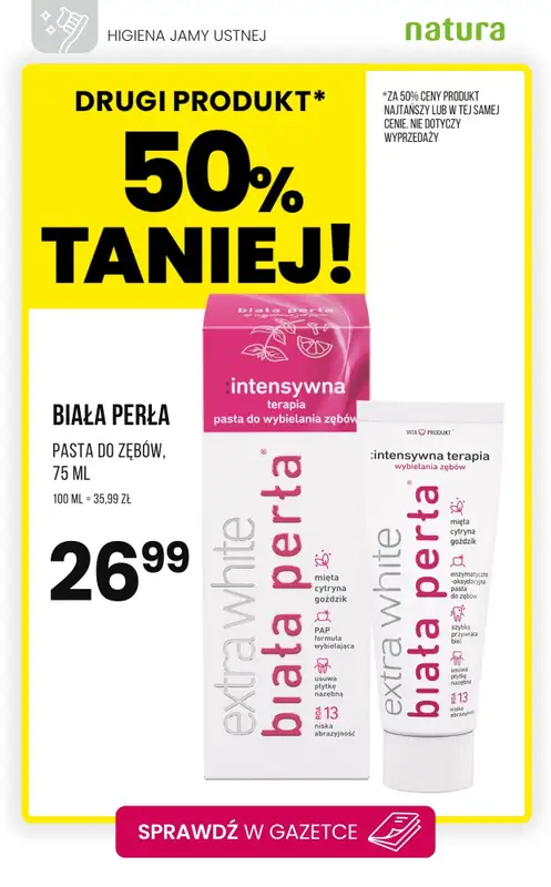 Drogerie Natura - gazetka promocyjna Szczoteczki i pasty do zębów - sprawdź promocje! od wtorku 09.09 do piątku 19.09 - strona 4