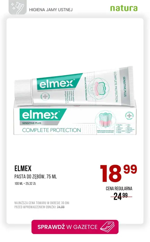 Drogerie Natura - gazetka promocyjna Szczoteczki i pasty do zębów - sprawdź promocje! od wtorku 09.09 do piątku 19.09 - strona 6