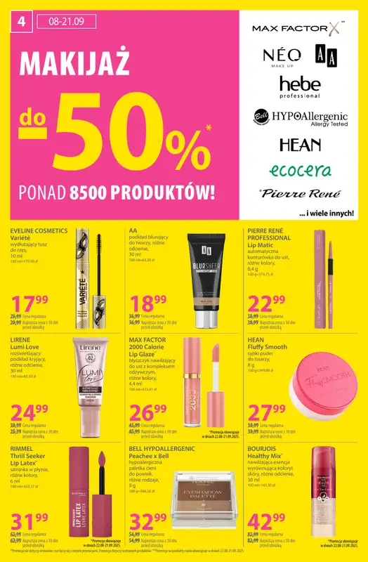 Hebe - gazetka promocyjna Gazetka od wtorku 09.09 do niedzieli 21.09 - strona 4