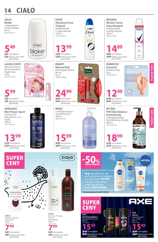 Hebe - gazetka promocyjna Gazetka od wtorku 09.09 do niedzieli 21.09 - strona 14