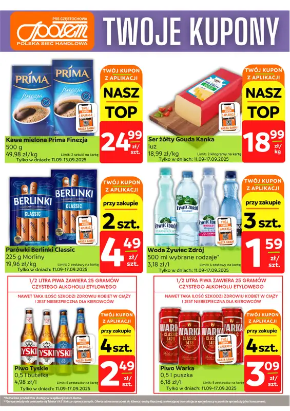 Społem Częstochowa - gazetka promocyjna Gazetka od czwartku 11.09 do środy 17.09 - strona 3