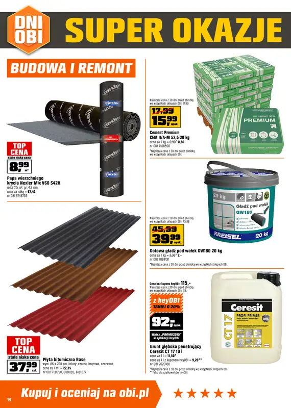 OBI - gazetka promocyjna Gazetka od środy 10.09 do wtorku 30.09 - strona 14