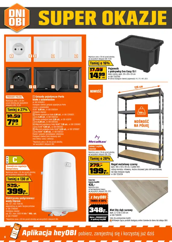 OBI - gazetka promocyjna Gazetka od środy 10.09 do wtorku 30.09 - strona 6