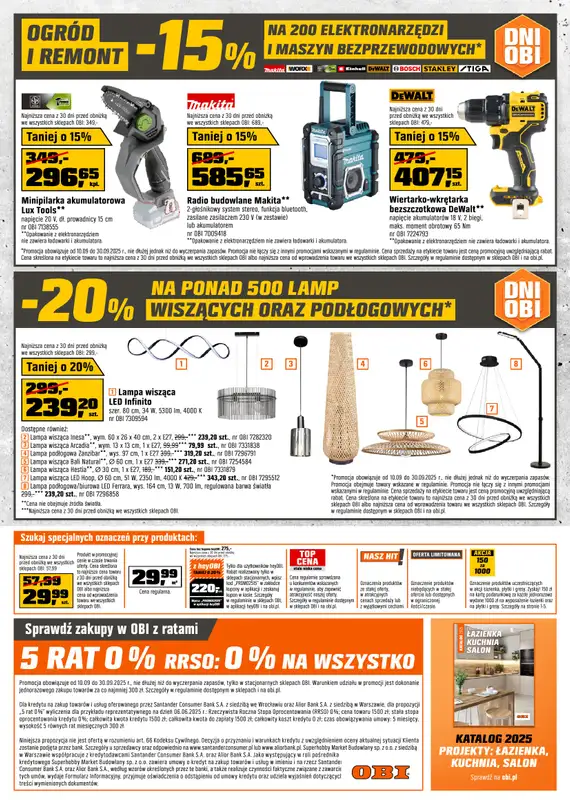 OBI - gazetka promocyjna Gazetka od środy 10.09 do wtorku 30.09 - strona 16