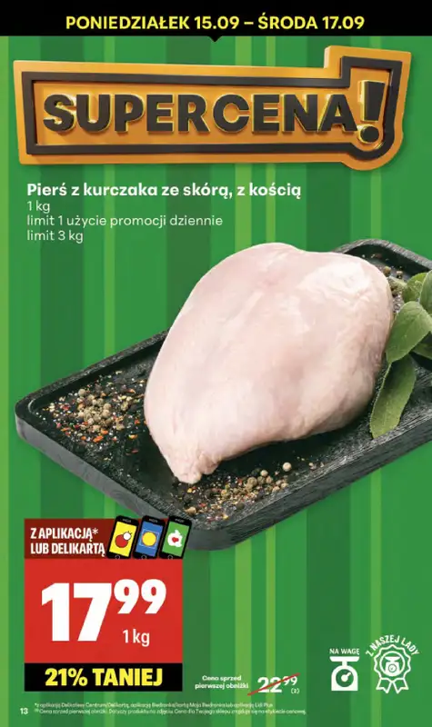Delikatesy Centrum - gazetka promocyjna Gazetka  do środy 17.09 - strona 13