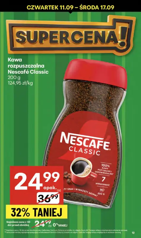 Delikatesy Centrum - gazetka promocyjna Gazetka  do środy 17.09 - strona 12