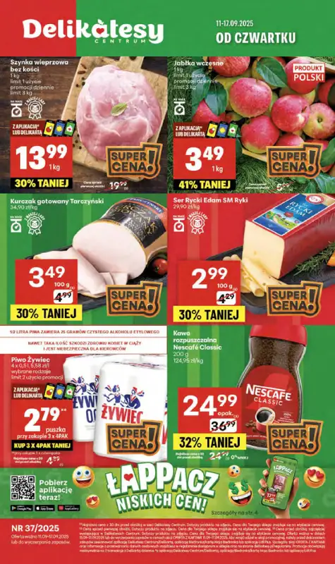 Delikatesy Centrum - gazetka promocyjna Gazetka  do środy 17.09