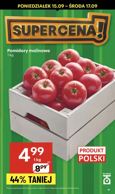 Delikatesy Centrum - gazetka promocyjna Gazetka  do środy 17.09 - strona 14