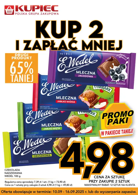 Kupiec - gazetka promocyjna Promopaki od środy 10.09 do wtorku 16.09 - strona 2