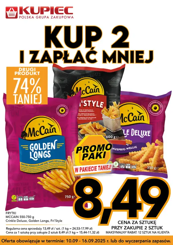 Kupiec - gazetka promocyjna Promopaki od środy 10.09 do wtorku 16.09 - strona 6