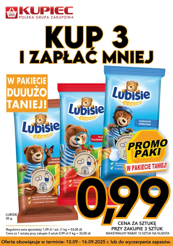 Kupiec - gazetka promocyjna Promopaki od środy 10.09 do wtorku 16.09 - strona 7