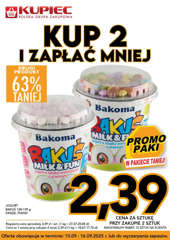 Kupiec - gazetka promocyjna Promopaki od środy 10.09 do wtorku 16.09 - strona 8
