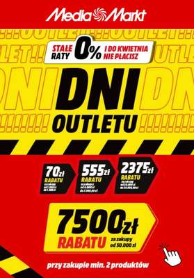 Media Markt - gazetka promocyjna Dni Outletu - min. 70 zł rabatu za zakupy min. 2 produktów od środy 10.09 do niedzieli 14.09