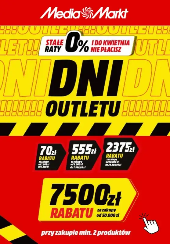 Media Markt - gazetka promocyjna Dni Outletu - min. 70 zł rabatu za zakupy min. 2 produktów od środy 10.09 do niedzieli 14.09