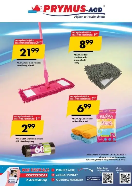 Prymus AGD - gazetka promocyjna Plakat promocyjny od środy 10.09 do wtorku 30.09