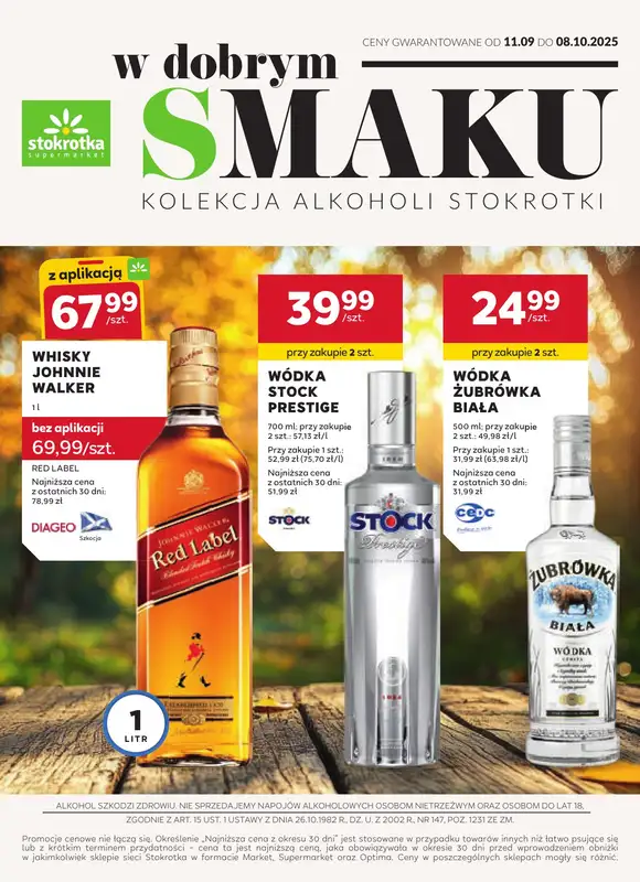 Stokrotka - gazetka promocyjna W dobrym smaku od czwartku 11.09 do środy 08.10