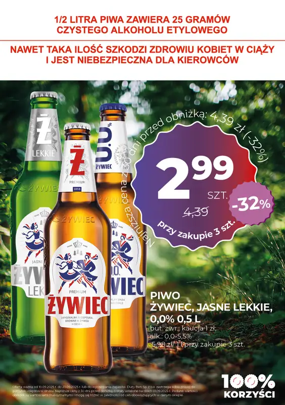 Duży Ben - gazetka promocyjna Gazetka piwna od środy 10.09 do wtorku 23.09 - strona 15