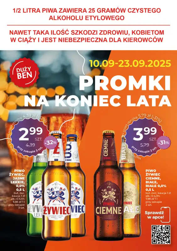 Duży Ben - gazetka promocyjna Gazetka piwna od środy 10.09 do wtorku 23.09