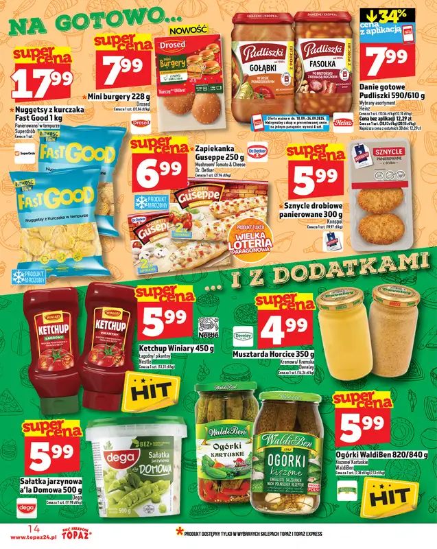 TOPAZ - gazetka promocyjna Gazetka od czwartku 18.09 do środy 24.09 - strona 14