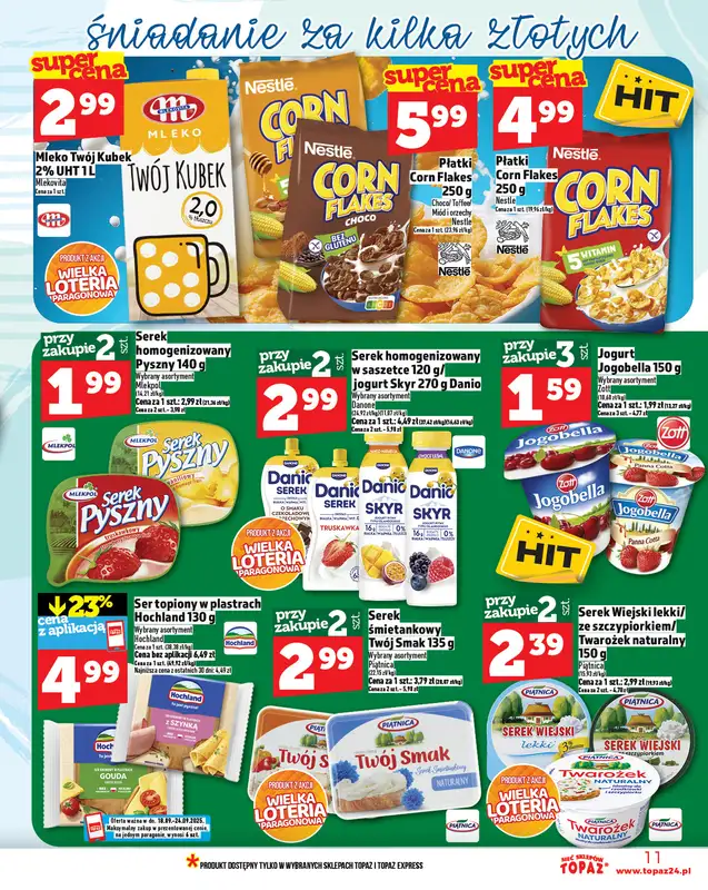 TOPAZ - gazetka promocyjna Gazetka od czwartku 18.09 do środy 24.09 - strona 11